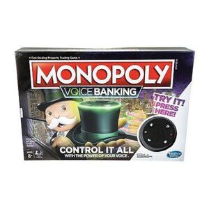 Monopoly Voice Banking Electronic Family Board Game for Kids Ages 8 and up